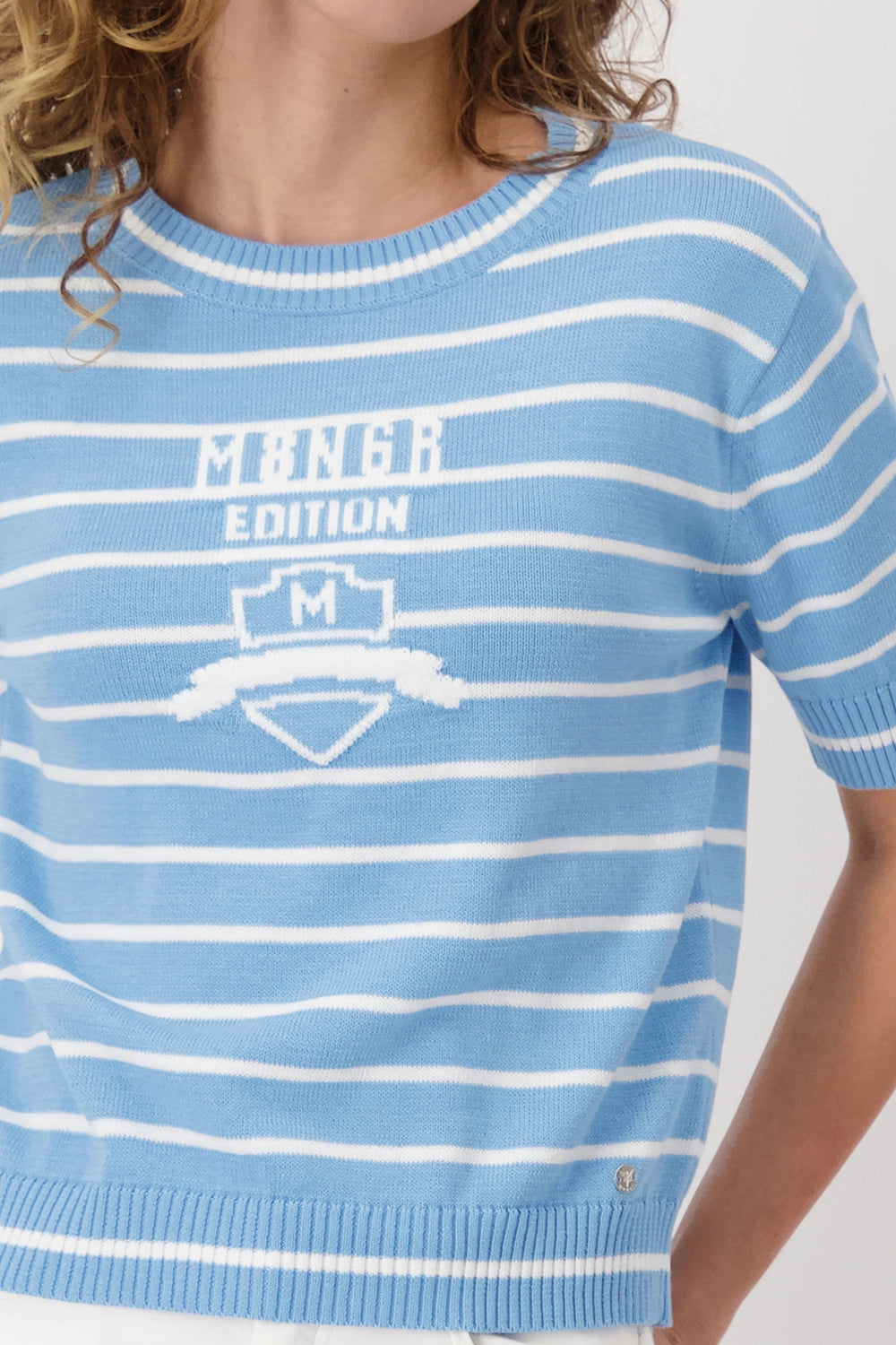 MONARI | SWEATER STRIPES - SPRING WATER 409277