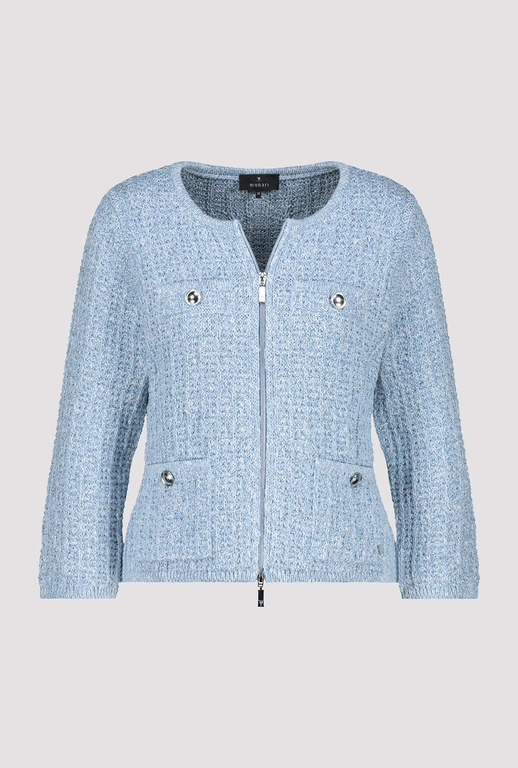 MONARI | TWEED CARDIGAN - SPRING WATER 409286