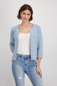 MONARI | TWEED CARDIGAN - SPRING WATER 409286