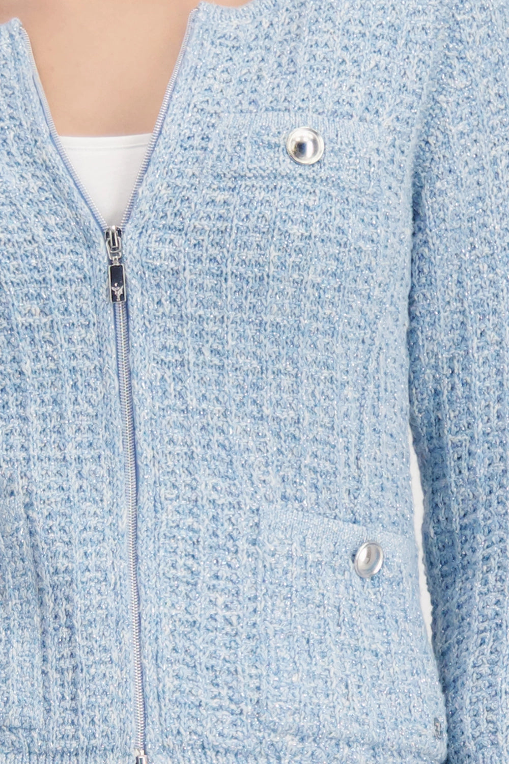 MONARI | TWEED CARDIGAN - SPRING WATER 409286