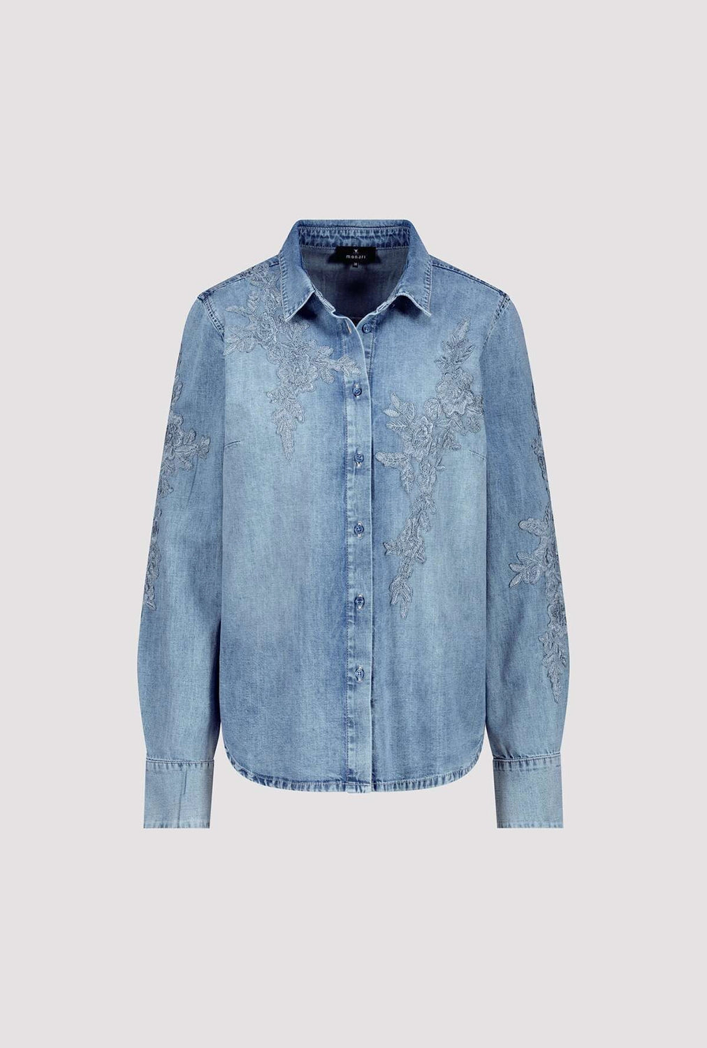 MONARI | DENIM SHIRT WITH APPLIQUÉ - JEANS 409492