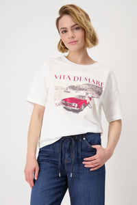 MONARI | R/N T-SHIRT CAR DECORATED - CREAM 409706