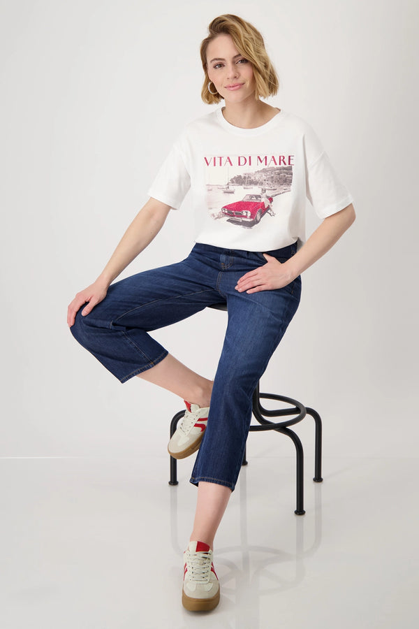 MONARI | R/N T-SHIRT CAR DECORATED - CREAM 409706