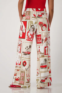 MONARI | PANTS POLAROID 78CM - RED PATTERN 409744