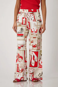 MONARI | PANTS POLAROID 78CM - RED PATTERN 409744