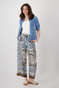 MONARI | ROUND NECK BLOUSE LYOCELL - JEANS 409836