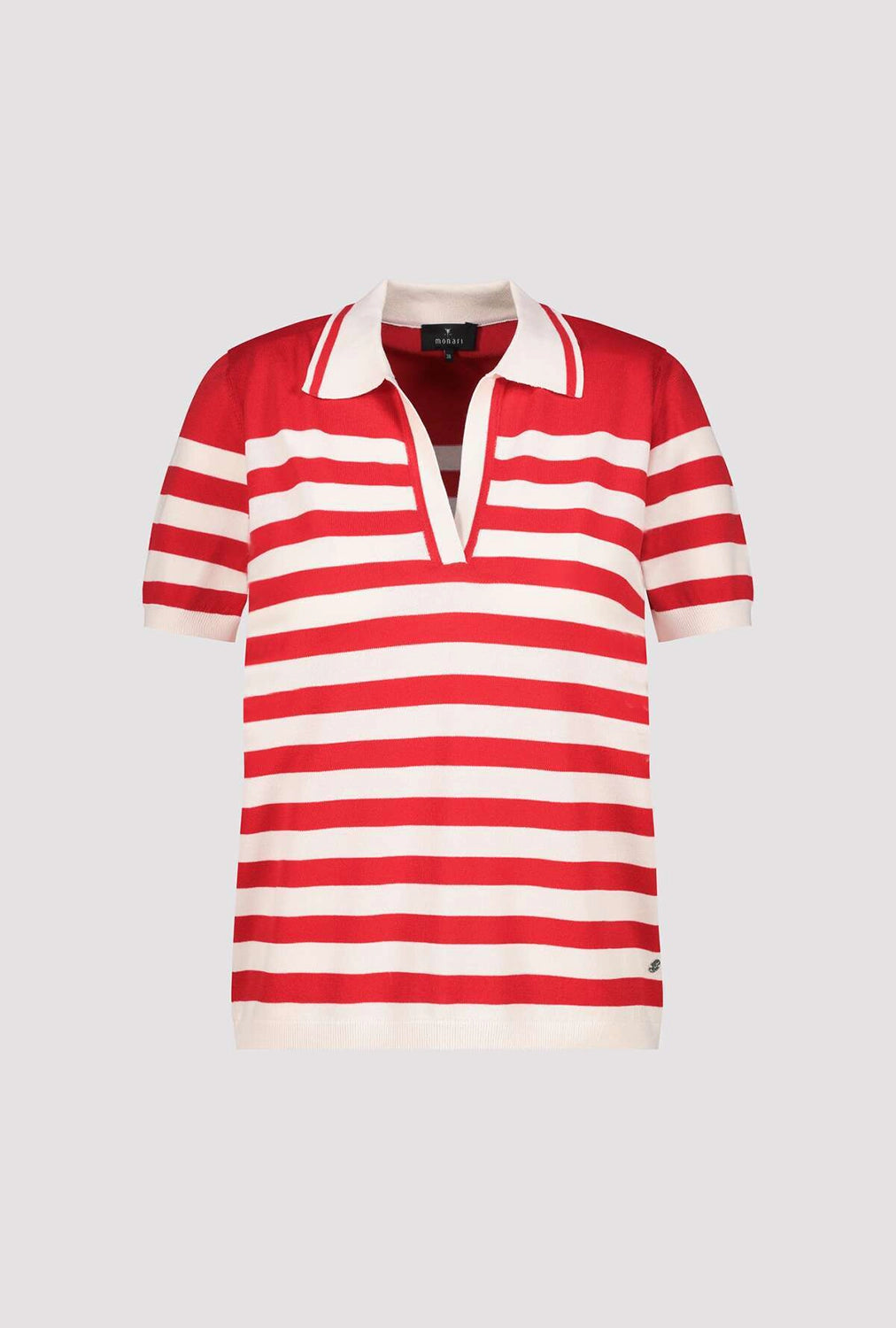 MONARI | POLO T-SHIRT PULLOVER STP - RED STRIPED 409960