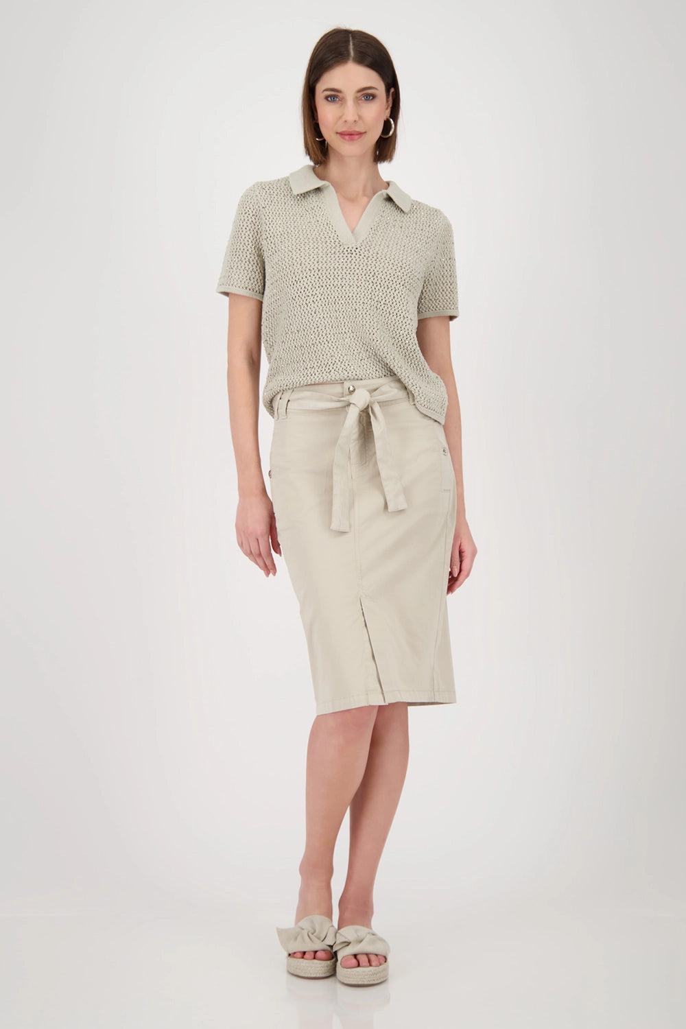 MONARI | POLO T-SHIRT PULLOVER RIVETS - BAMBOO 409971