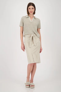 MONARI | POLO T-SHIRT PULLOVER RIVETS - BAMBOO 409971