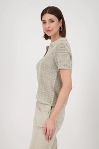 MONARI | POLO T-SHIRT PULLOVER RIVETS - BAMBOO 409971
