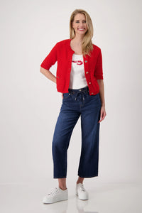 MONARI | R/N JACKET CARDIGAN BUTTONS - RED 410021