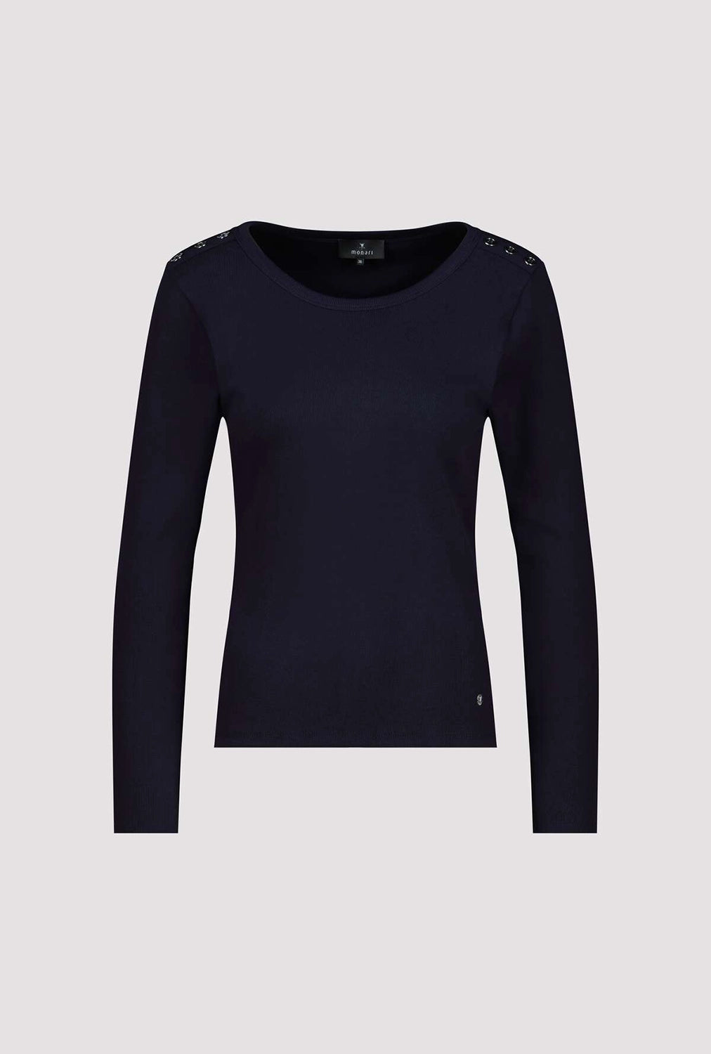 MONARI | LONG-SLEEVE SHIRT WITH BUTTON PLACKET - MARINE 410104