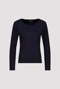 MONARI | LONG-SLEEVE SHIRT WITH BUTTON PLACKET - MARINE 410104