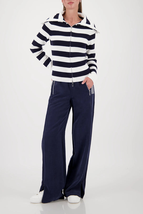 MONARI | TROYER CARDIGAN - MARINE STRIPED 410219