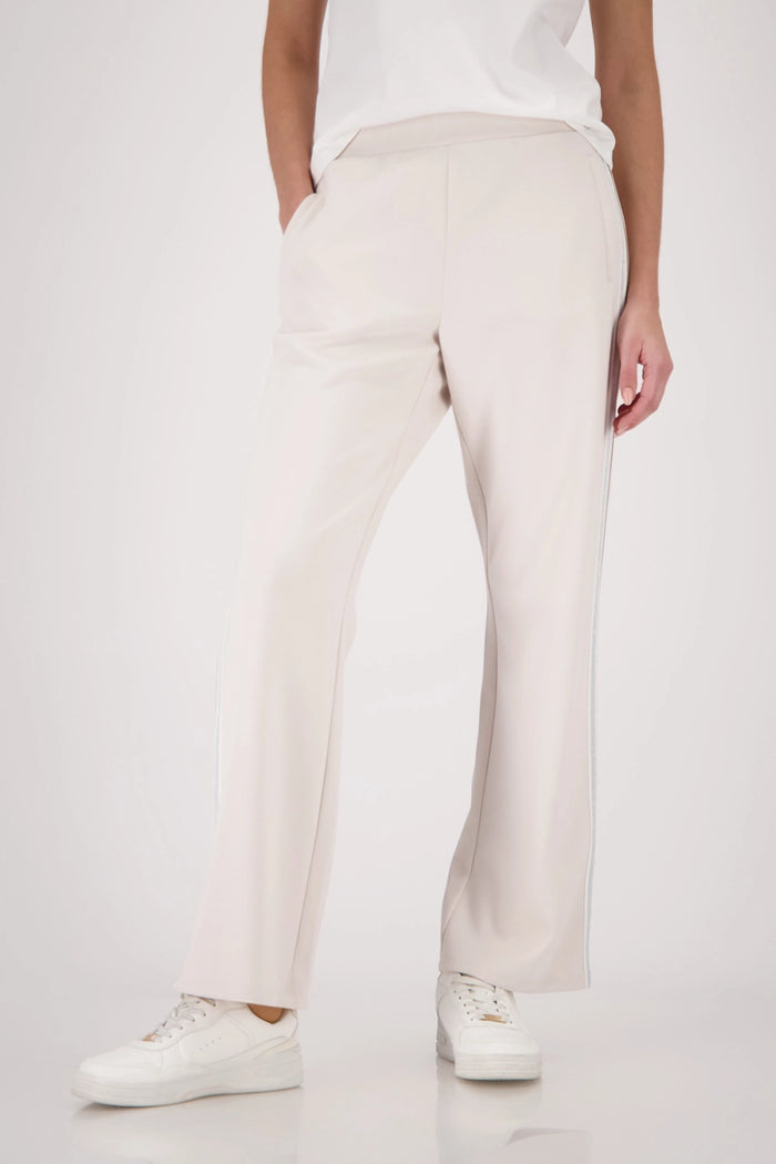 MONARI | JOGGERS WITH LUREX STRIPES - CHAMPAGNE BEIGE 410336