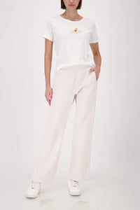 MONARI | JOGGERS WITH LUREX STRIPES - CHAMPAGNE BEIGE 410336