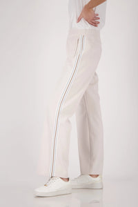 MONARI | JOGGERS WITH LUREX STRIPES - CHAMPAGNE BEIGE 410336