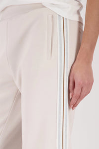 MONARI | JOGGERS WITH LUREX STRIPES - CHAMPAGNE BEIGE 410336