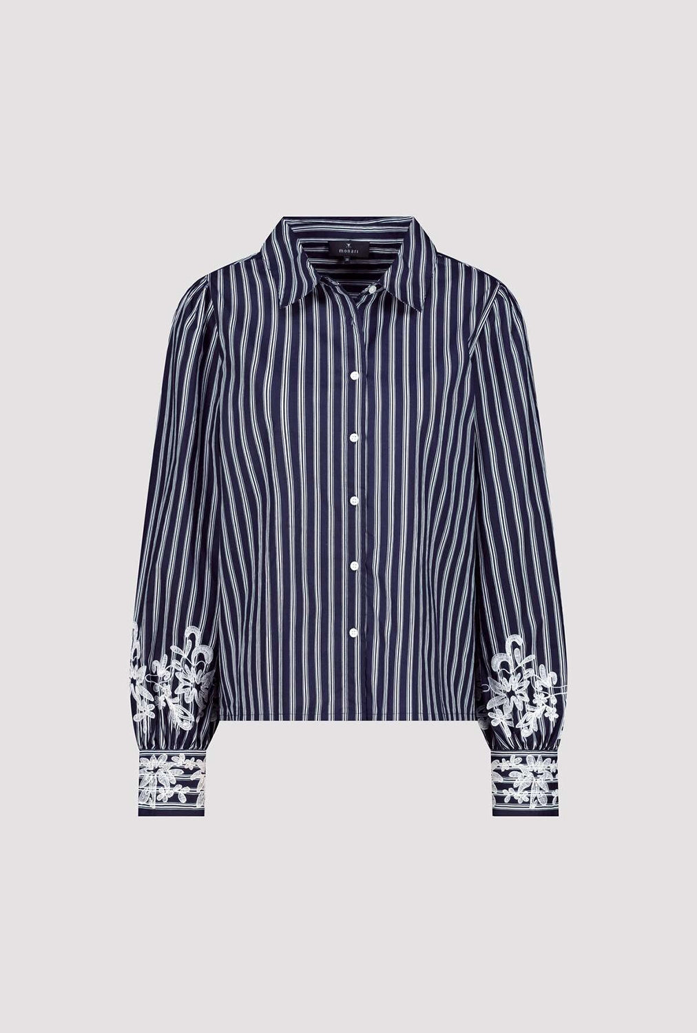 MONARI | BLOUSE WITH LACE - MARINE PATTERN 410344