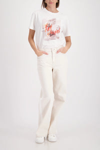 MONARI | JEANS WITH STRIPE DETAIL - CHAMPAGNE BEIGE 410345