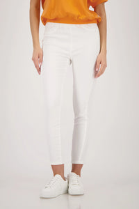 MONARI | JEGGINGS WITH ELASTIC WAISTBAND - OFF-WHITE 410346