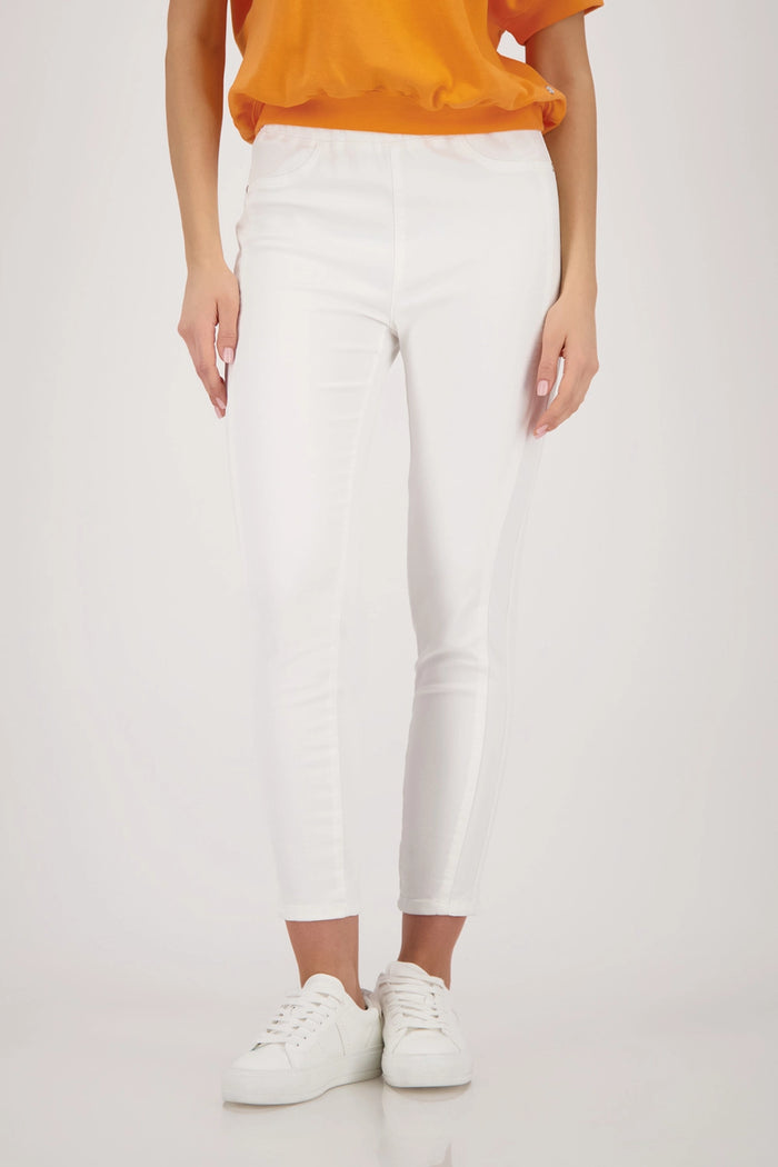 MONARI | JEGGINGS WITH ELASTIC WAISTBAND - OFF-WHITE 410346