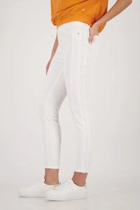 MONARI | JEGGINGS WITH ELASTIC WAISTBAND - OFF-WHITE 410346