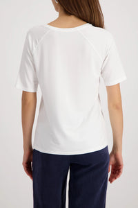 MONARI | BASIC T-SHIRT - OFF-WHITE 410373