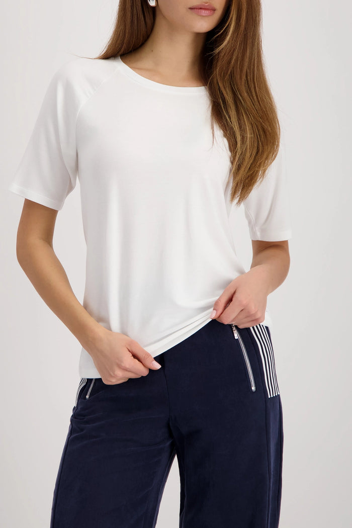 MONARI | BASIC T-SHIRT - OFF-WHITE 410373