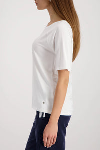 MONARI | BASIC T-SHIRT - OFF-WHITE 410373