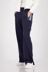 MONARI | WIDE-LEG JOGGERS WITH STRIPE DETAILS - MARINE 410408