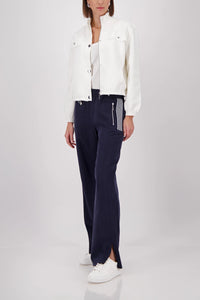 MONARI | WIDE-LEG JOGGERS WITH STRIPE DETAILS - MARINE 410408