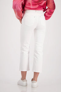 MONARI | JEANS WITH BRAIDED WAISTBAND DETAIL - OFF-WHITE 410457