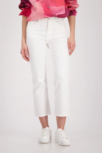 MONARI | JEANS WITH BRAIDED WAISTBAND DETAIL - OFF-WHITE 410457