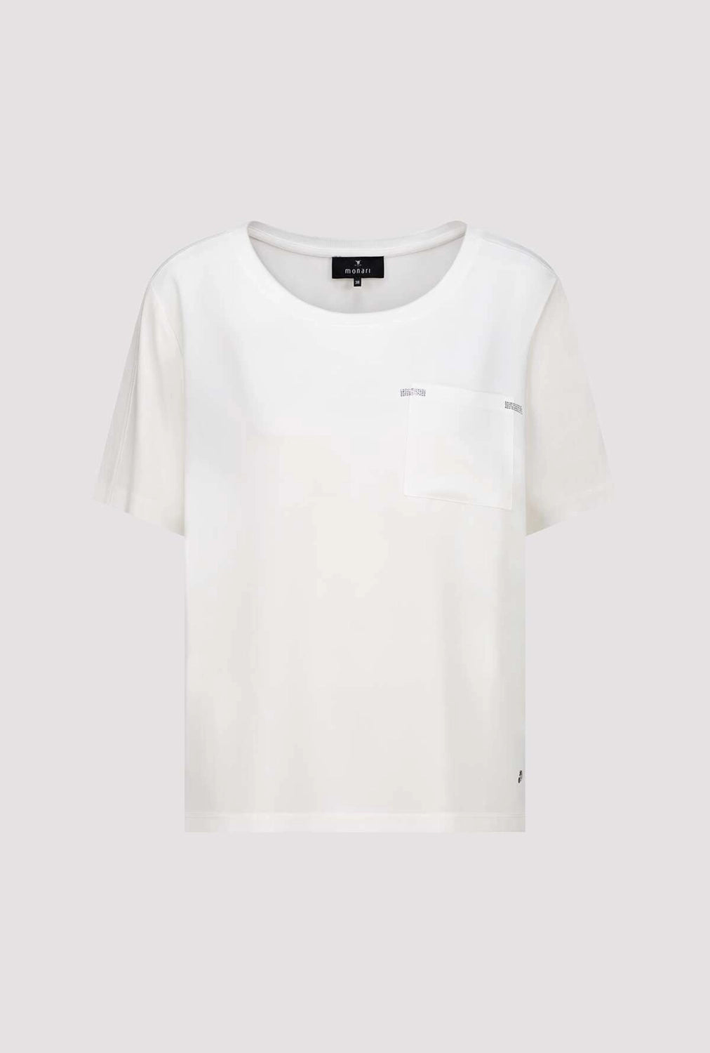 MONARI | BLOUSE WITH RHINESTONES - OFF-WHITE 410467
