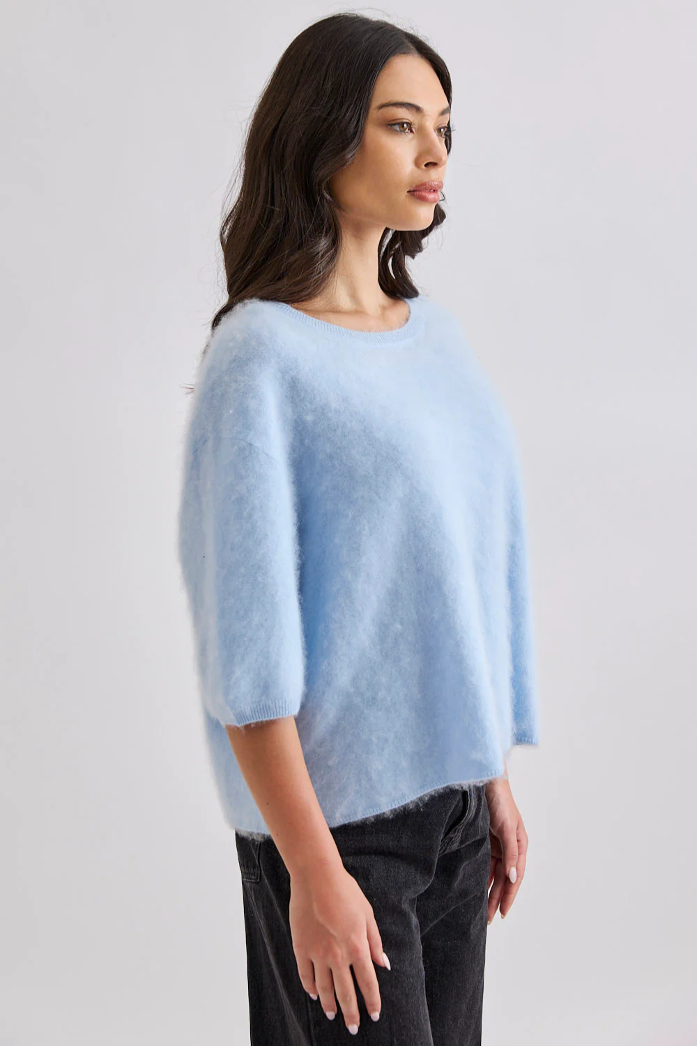 Mia Fratino | Eliza Tee - Mid Blue