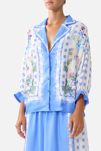 CAMILLA | MIDSUMMER MOSAICS SHIRT WITH GATHERED CUFF