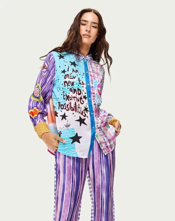 ME369 | Isabel Printed Shirt - Runic Whisper 126L31200