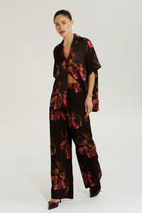 SUMMI SUMMI | WIDE LEG PANT - CHOCOLAT PETALS