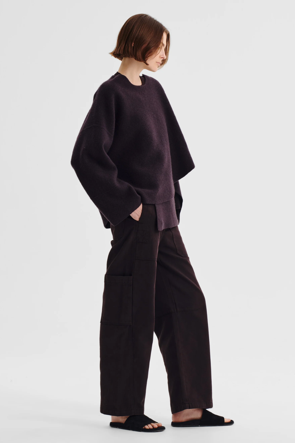 Morrison | Valerie Knit Wrap Jacket - Espresso