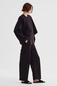 Morrison | Valerie Knit Wrap Jacket - Espresso