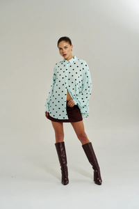 SUMMI SUMMI | DOTTY LS SHIRT - PINOT DROP