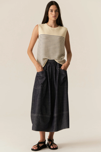 POL | JULES TANK - IVORY/BLUE