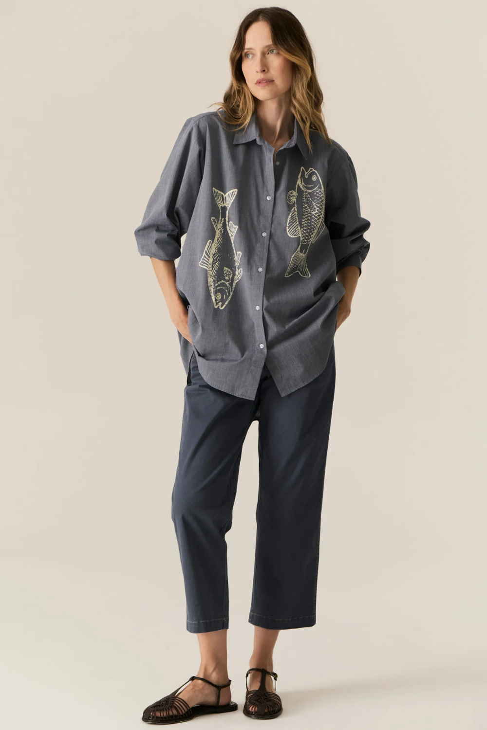 POL | FERN TAPERED PANT - BLUE