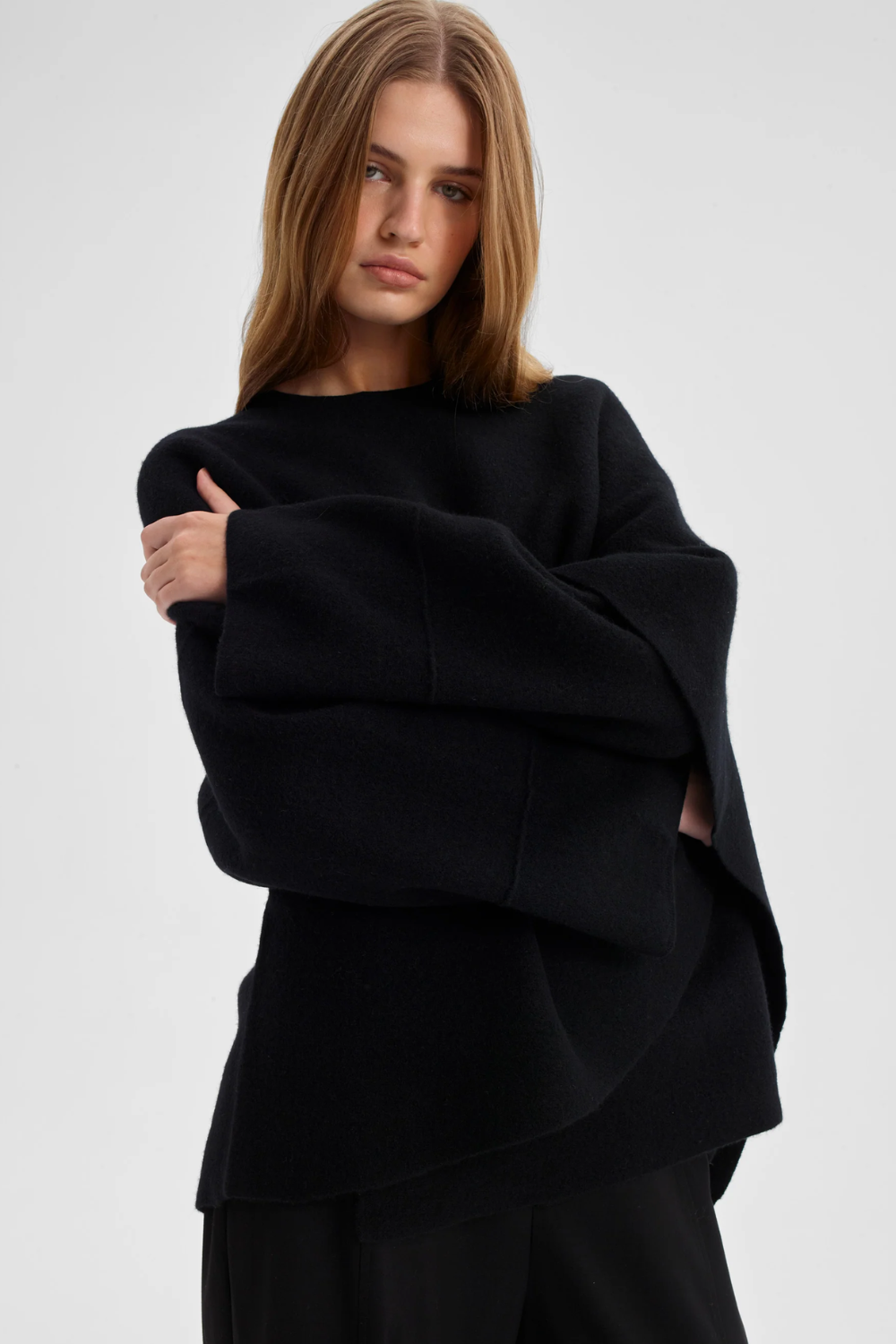 Morrison | Valerie Knit Wrap Jacket - Black