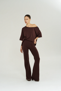 SUMMI SUMMI | KNIT TEE - CHOCOLAT