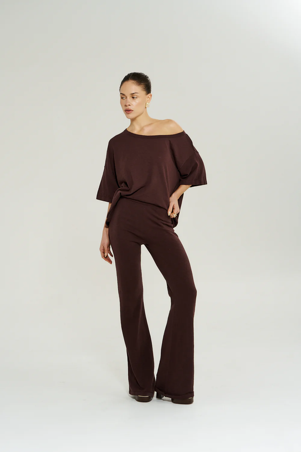 SUMMI SUMMI | KNIT TEE - CHOCOLAT