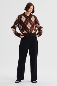 Morrison | Chester Knit Jacket - Argyle