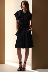 POL | SABLE TEE STRIPE - INK/CHOC