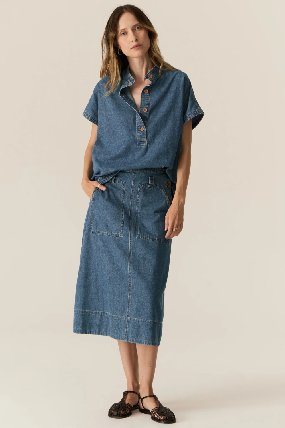 POL | CARSEN SHIRT - LIGHT WASH